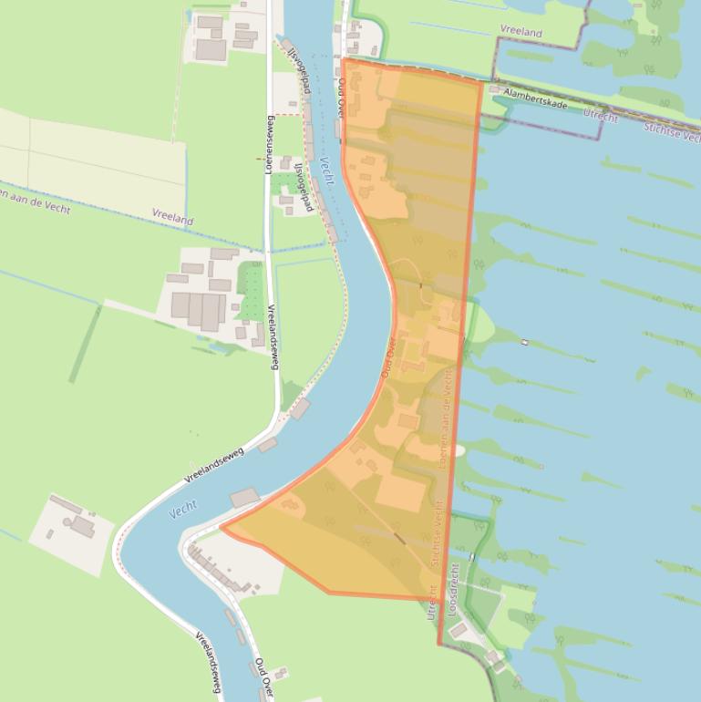 Kaart van postcodegebied 3632VH.