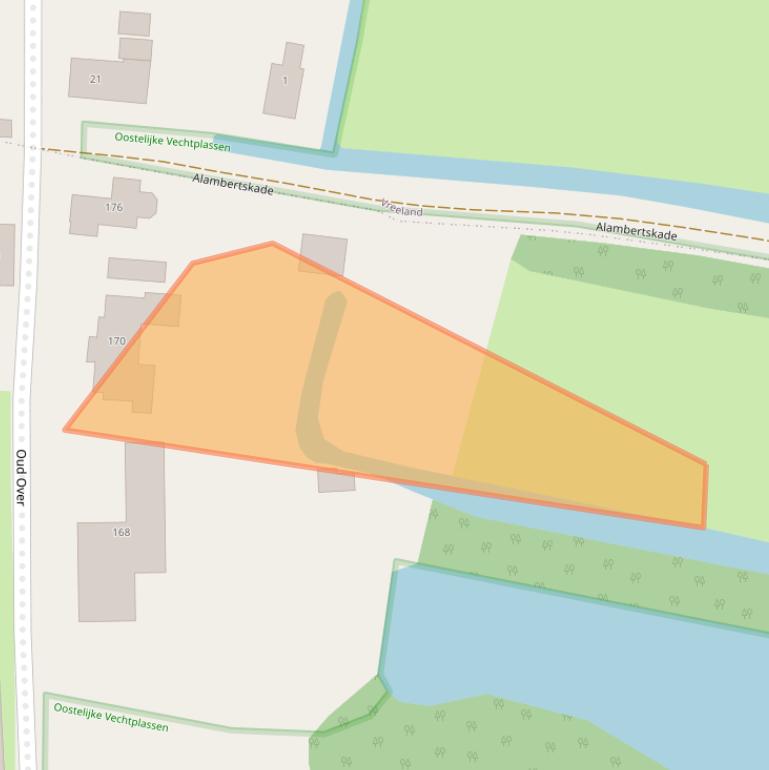 Kaart van postcodegebied 3632VN.