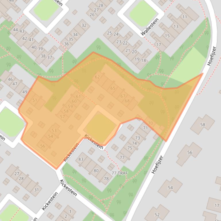 Kaart van postcodegebied 3632WJ.