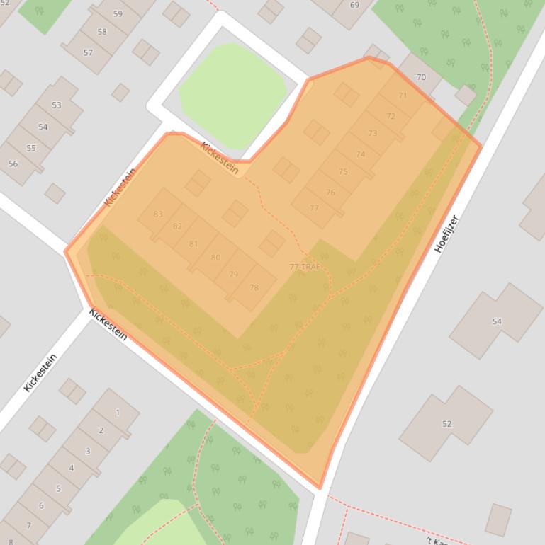 Kaart van postcodegebied 3632WK.