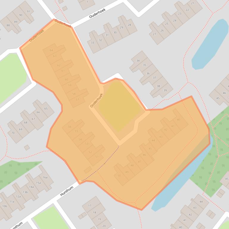 Kaart van postcodegebied 3632XE.