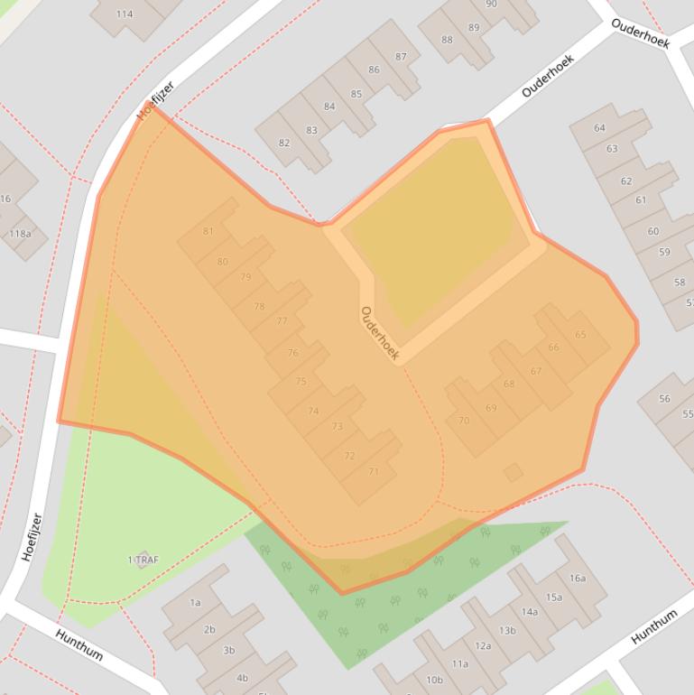 Kaart van postcodegebied 3632XG.