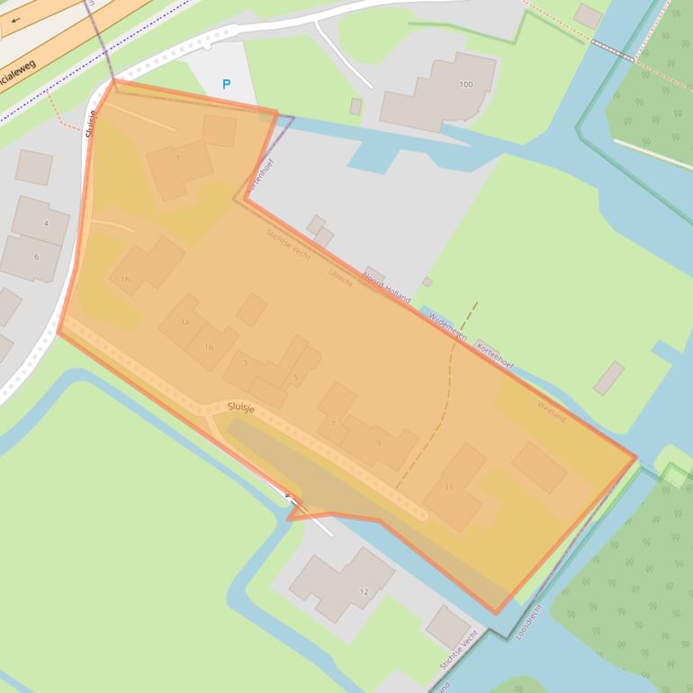 Kaart van postcodegebied 3633AB.