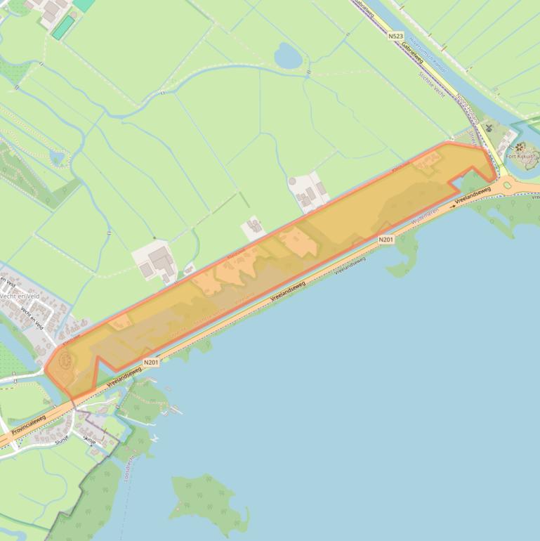 Kaart van postcodegebied 3633AE.