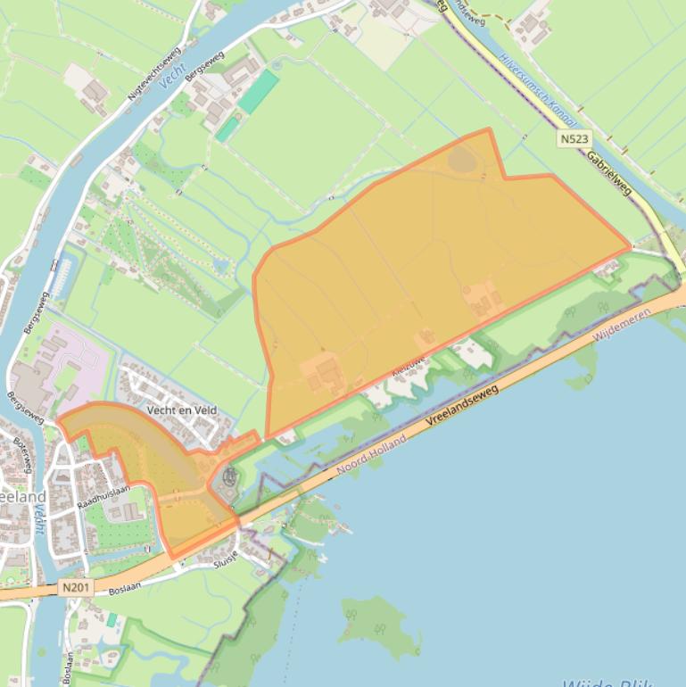 Kaart van postcodegebied 3633AG.