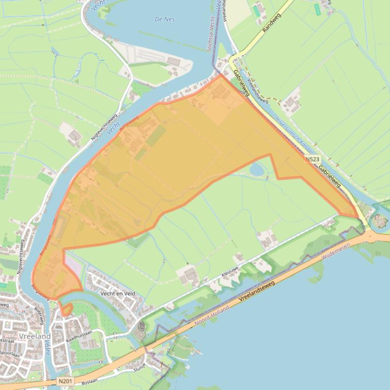 Kaart van postcodegebied 3633AK.