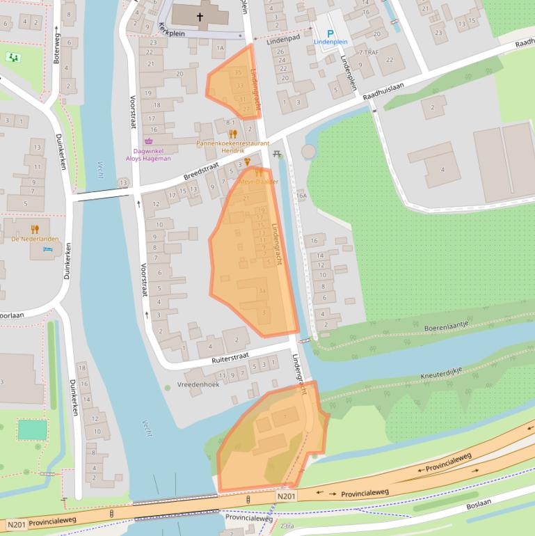 Kaart van postcodegebied 3633AS.