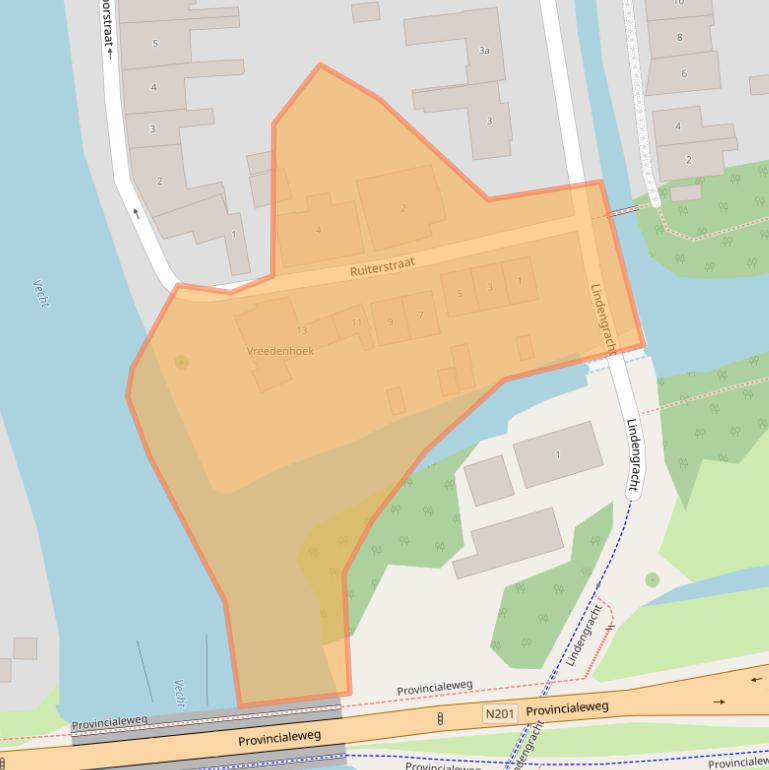 Kaart van postcodegebied 3633AV.