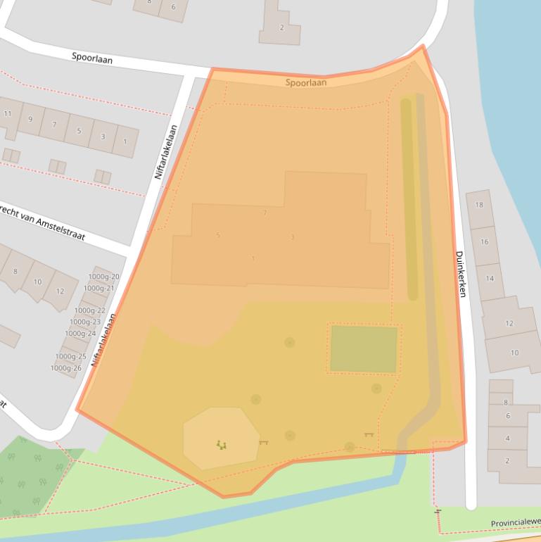 Kaart van postcodegebied 3633CA.