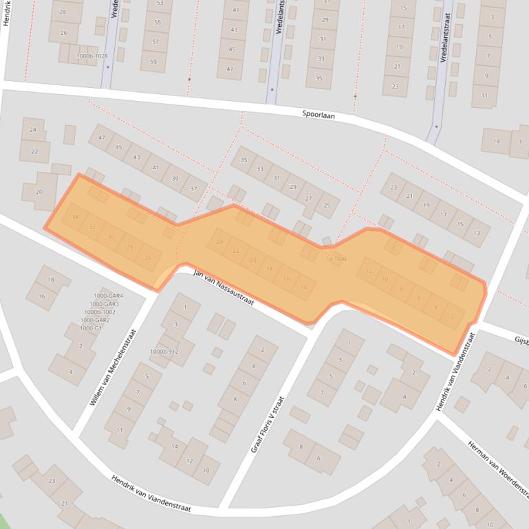 Kaart van postcodegebied 3633CE.