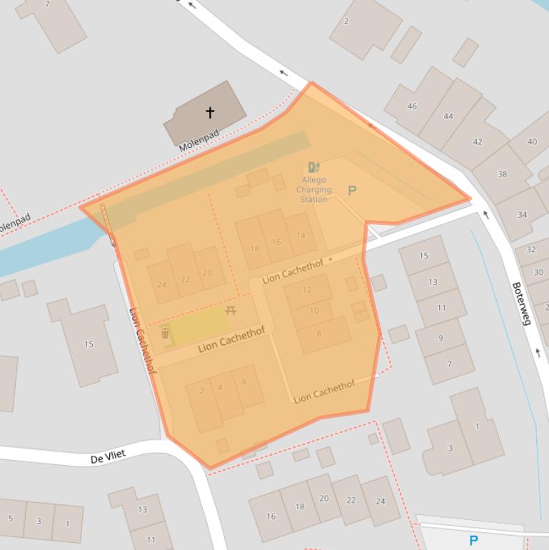 Kaart van postcodegebied 3633CM.