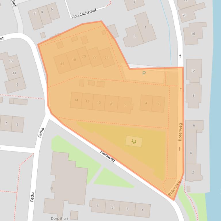 Kaart van postcodegebied 3633CX.