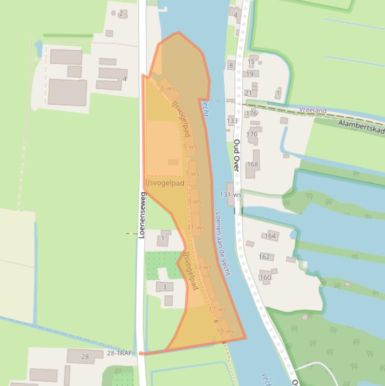 Kaart van postcodegebied 3633DB.