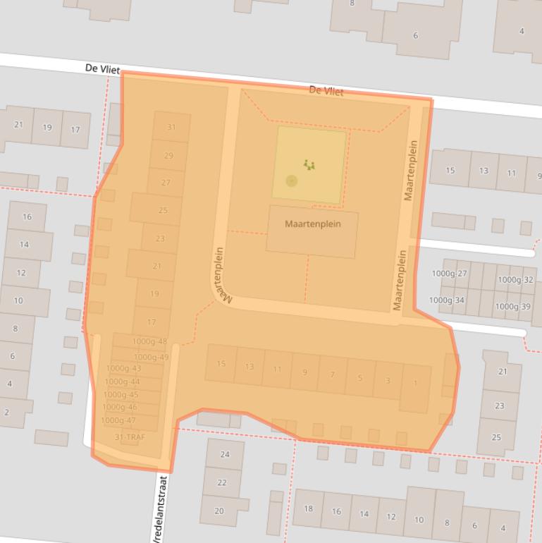 Kaart van postcodegebied 3633EJ.
