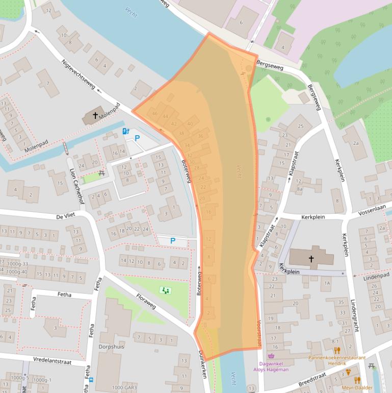 Kaart van postcodegebied 3633ER.