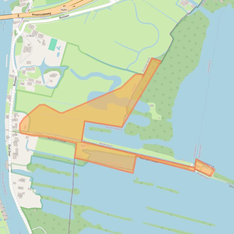 Kaart van postcodegebied 3633VX.