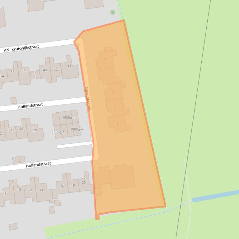 Kaart van postcodegebied 3634AA.