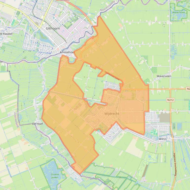 Kaartafbeelding, ingezoomd op postcodegebied 3641.