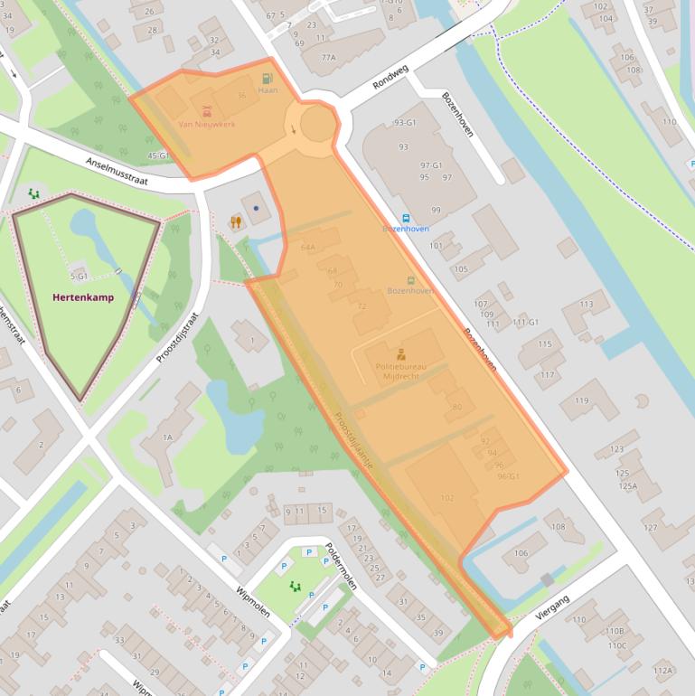 Kaart van postcodegebied 3641AH.