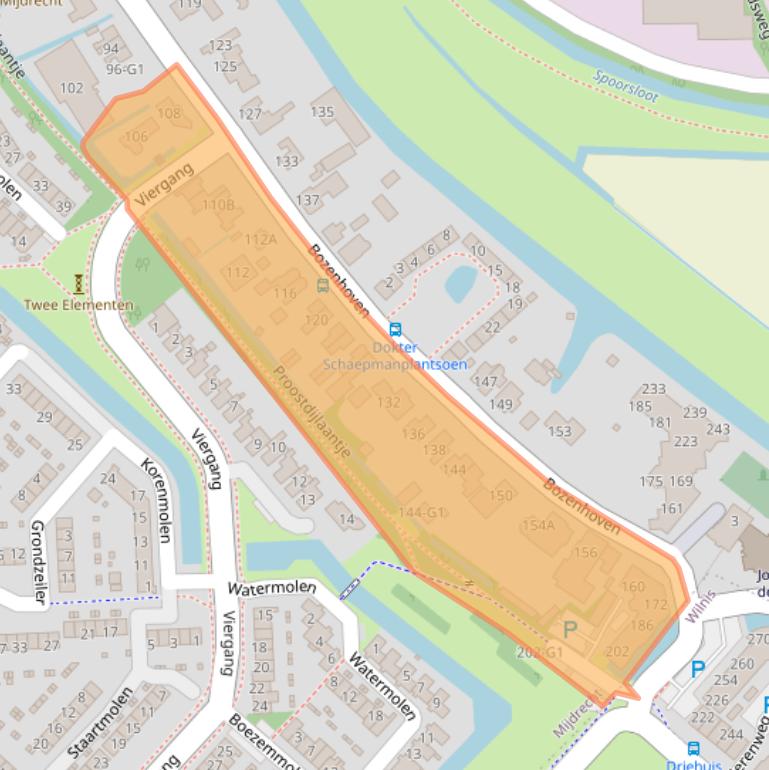 Kaart van postcodegebied 3641AJ.