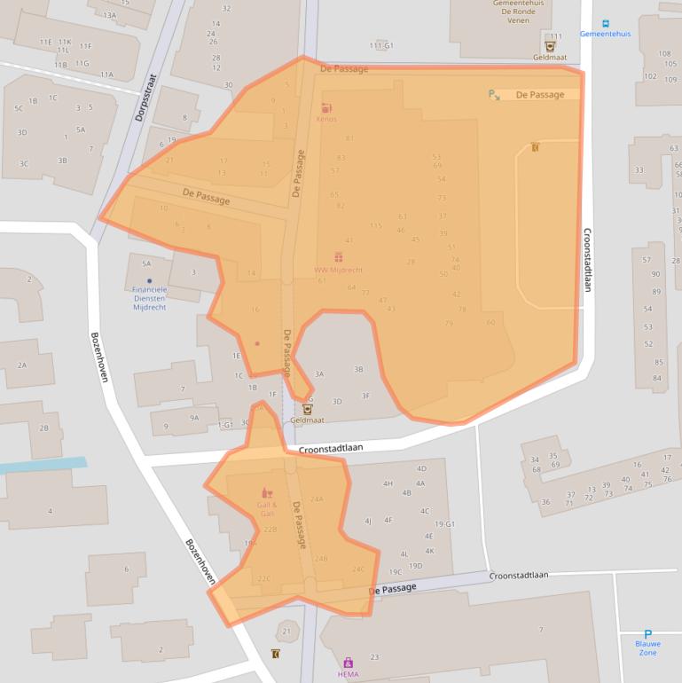 Kaart van postcodegebied 3641AK.