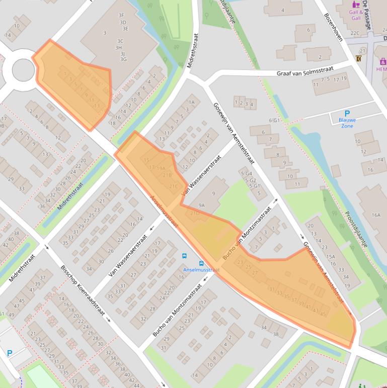 Kaart van postcodegebied 3641AM.
