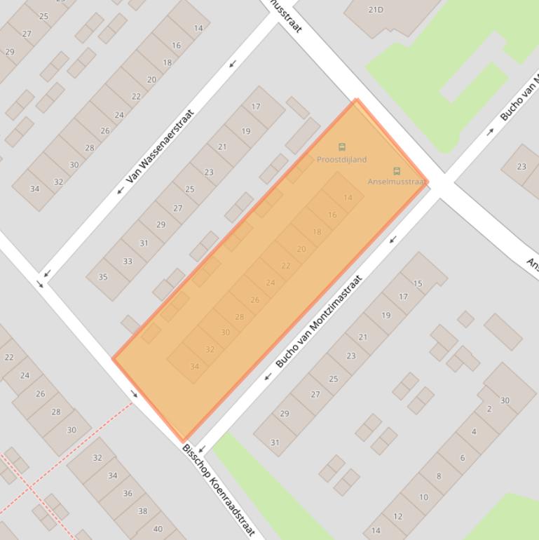 Kaart van postcodegebied 3641BB.