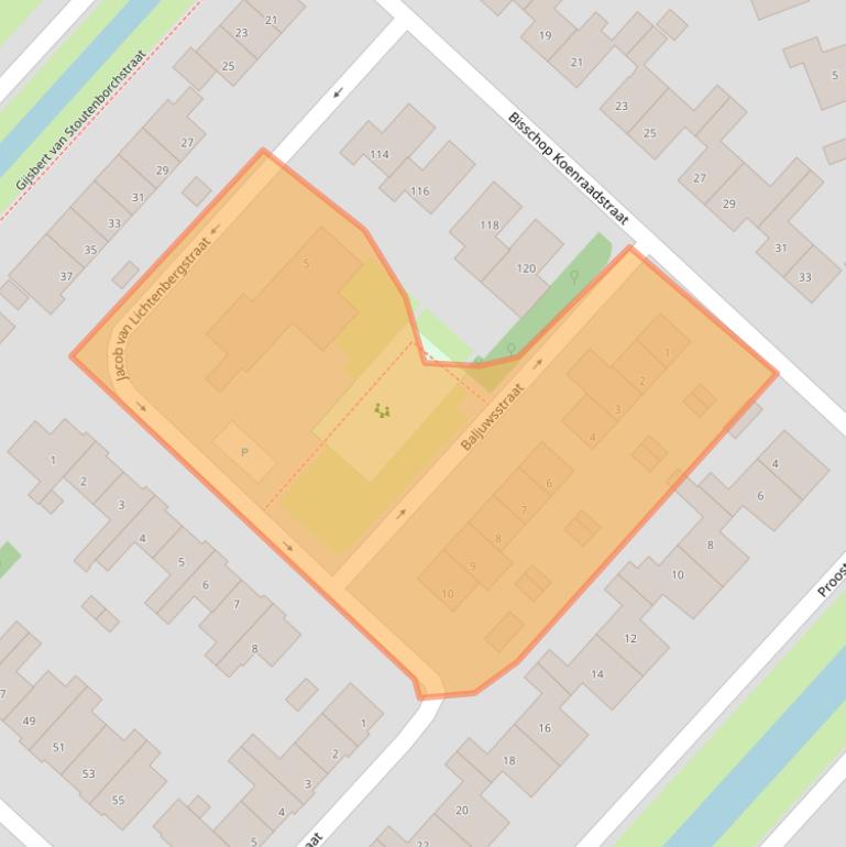 Kaart van postcodegebied 3641BE.