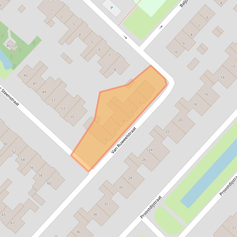 Kaart van postcodegebied 3641BH.