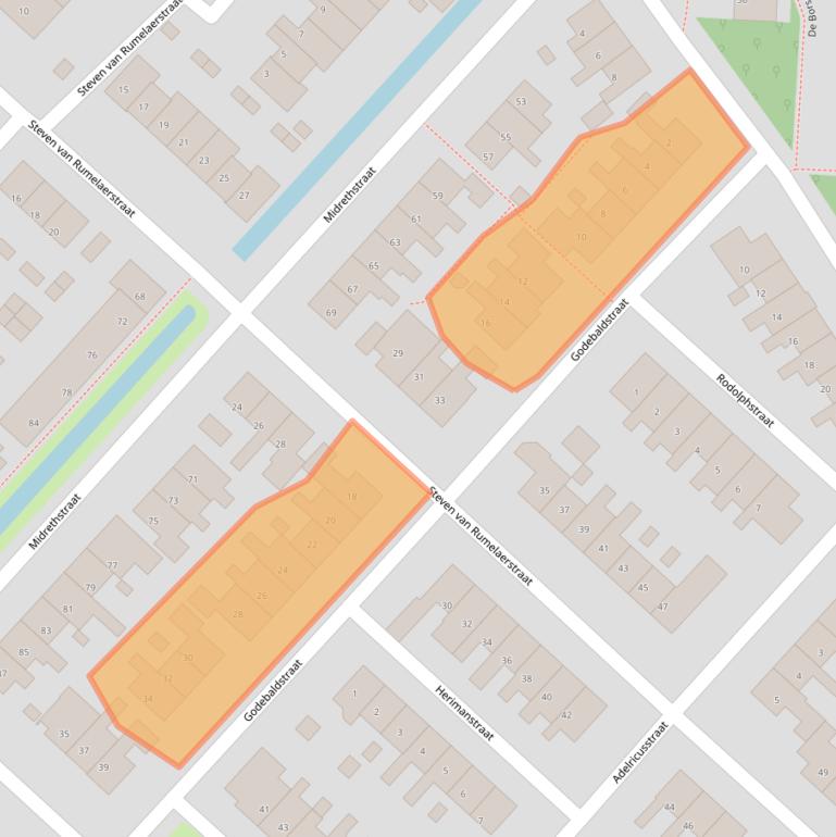 Kaart van postcodegebied 3641CA.