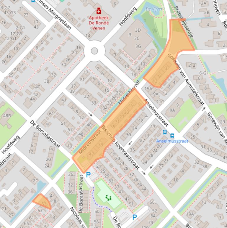 Kaart van postcodegebied 3641CB.