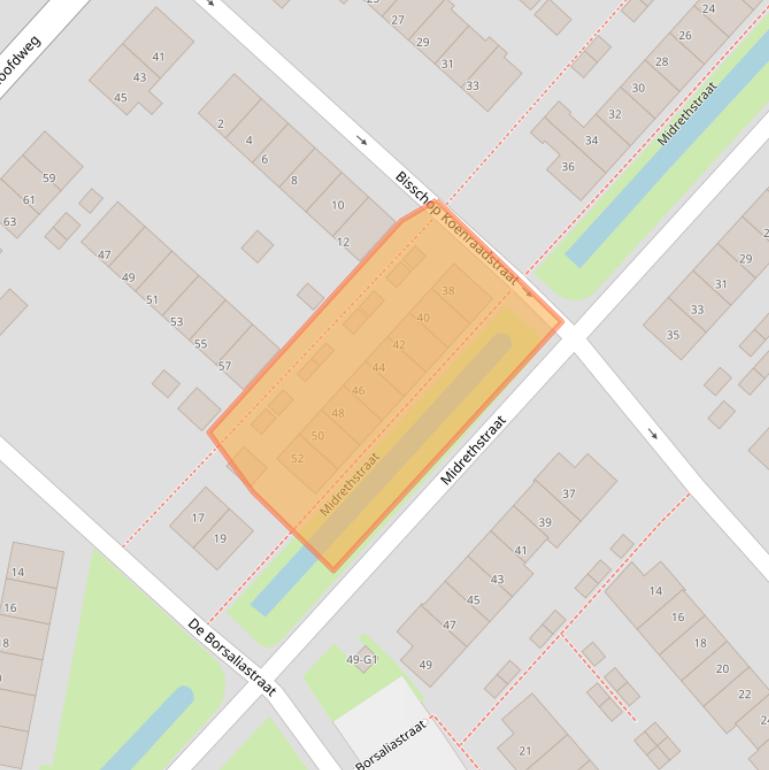 Kaart van postcodegebied 3641CE.