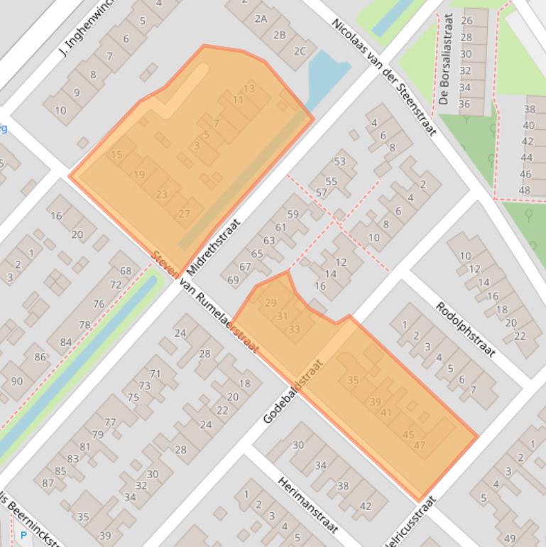 Kaart van postcodegebied 3641CJ.