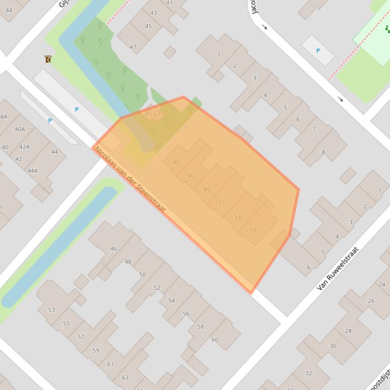 Kaart van postcodegebied 3641CN.