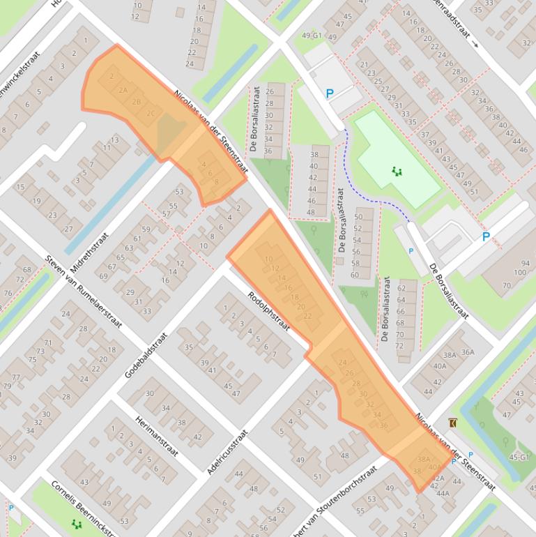 Kaart van postcodegebied 3641CP.