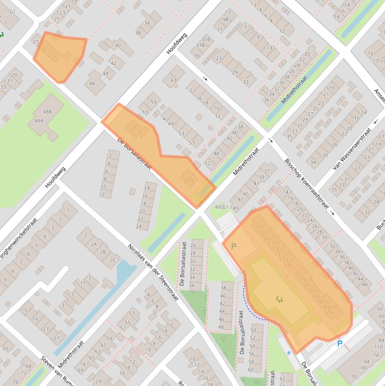 Kaart van postcodegebied 3641CS.