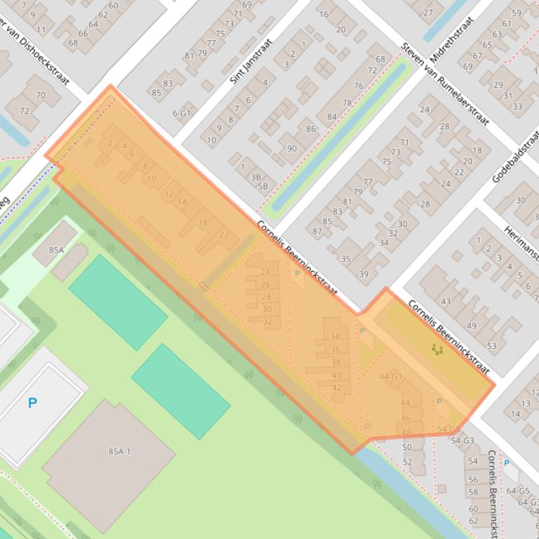 Kaart van postcodegebied 3641DC.