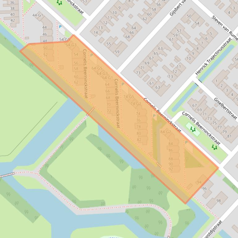 Kaart van postcodegebied 3641DD.