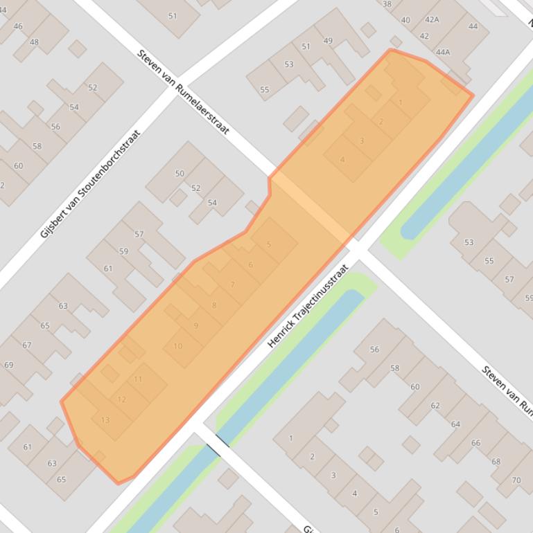 Kaart van postcodegebied 3641DH.