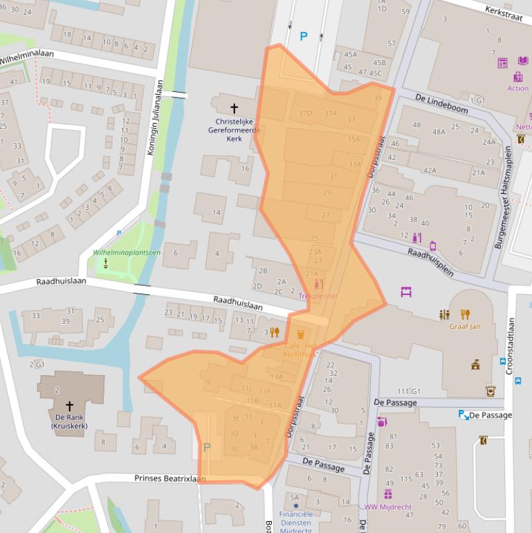 Kaart van postcodegebied 3641EA.