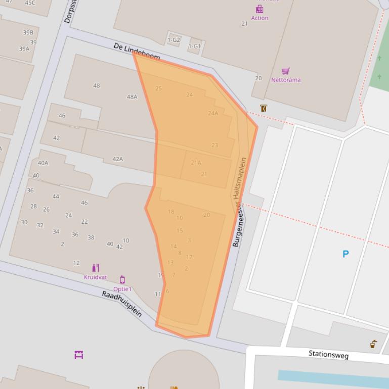 Kaart van postcodegebied 3641EW.