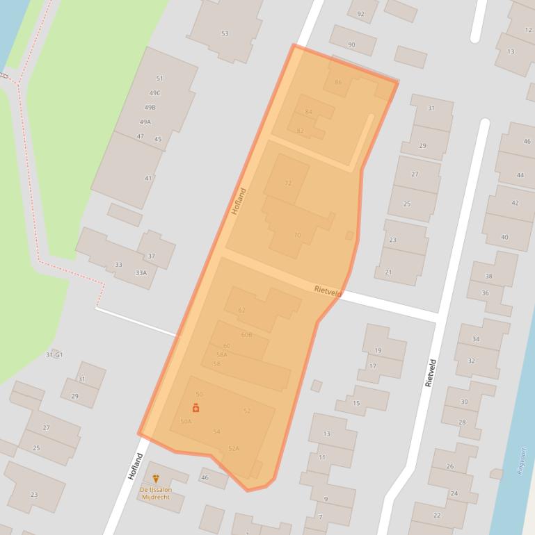 Kaart van postcodegebied 3641GG.