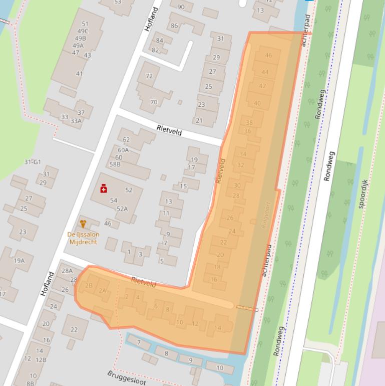 Kaart van postcodegebied 3641GS.