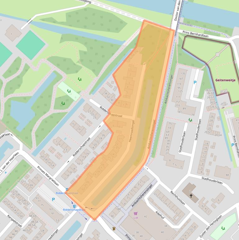 Kaart van postcodegebied 3641JH.