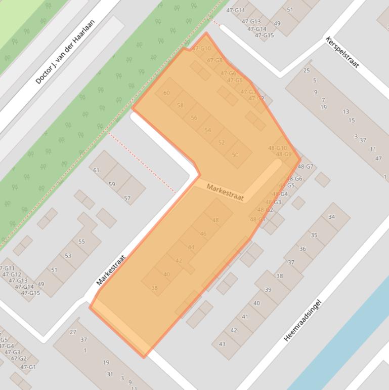 Kaart van postcodegebied 3641JR.