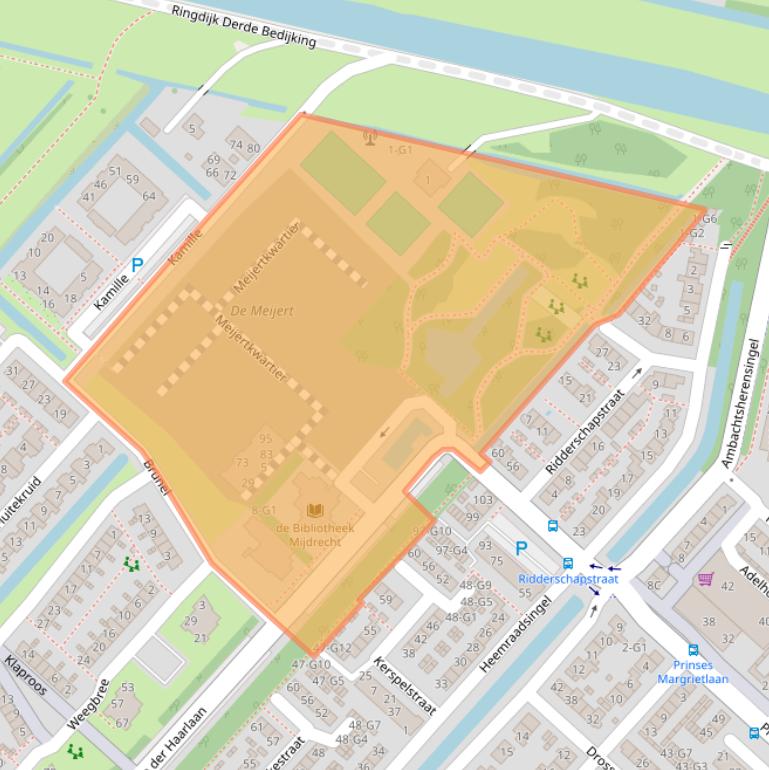 Kaart van postcodegebied 3641JW.