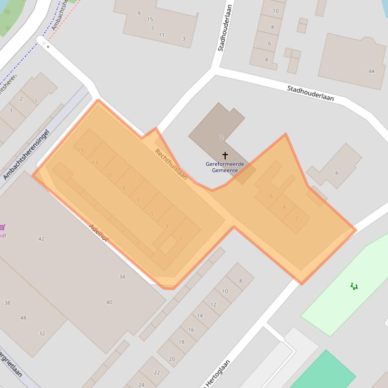 Kaart van postcodegebied 3641KB.