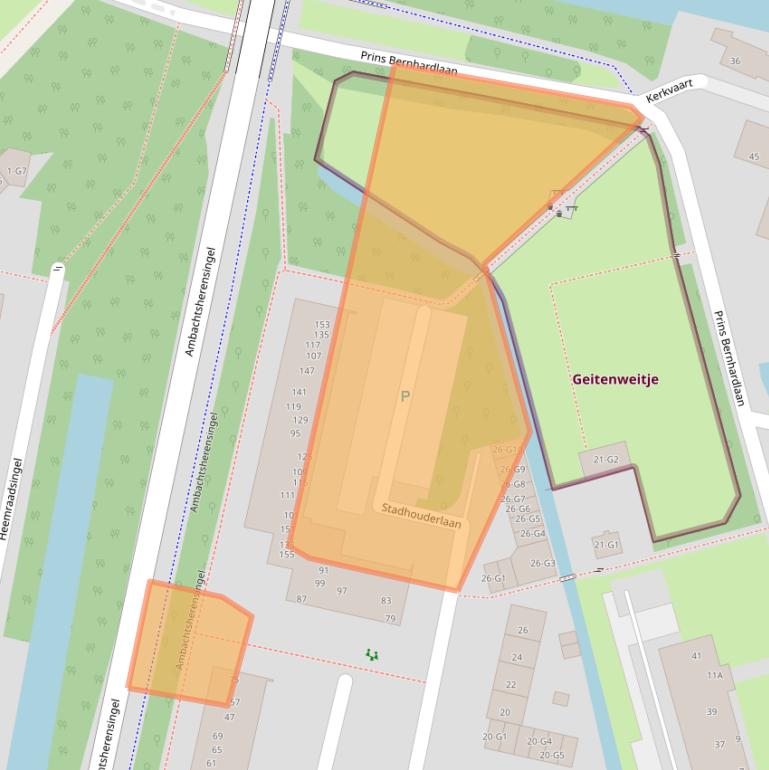 Kaart van postcodegebied 3641KE.