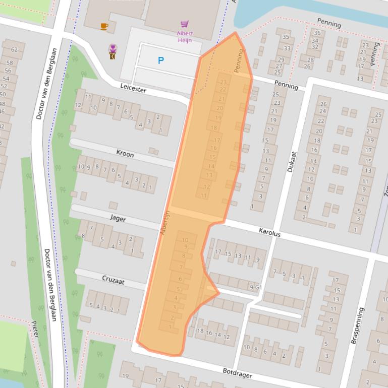 Kaart van postcodegebied 3641LC.