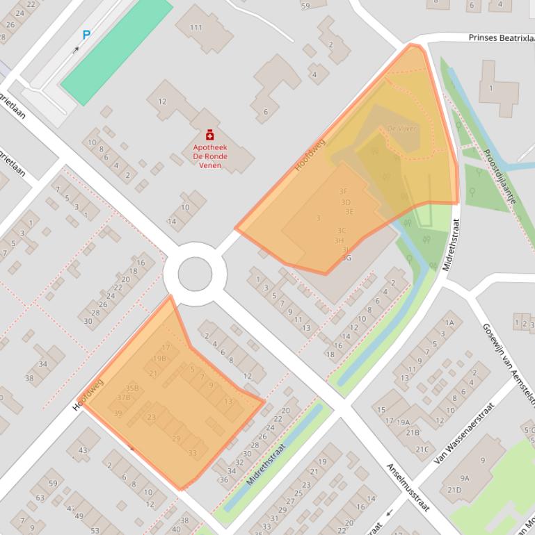 Kaart van postcodegebied 3641PN.